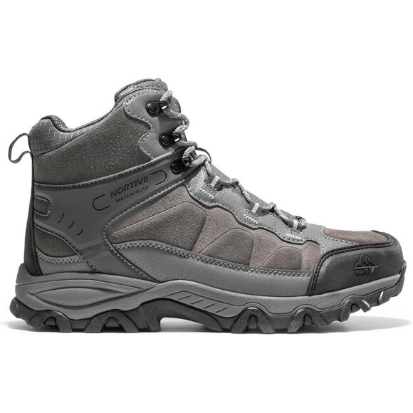 NORTIV 8 Men\'s Hiking Boots Mid Trekking Mountaineering Shoes Dark Grey main image 2